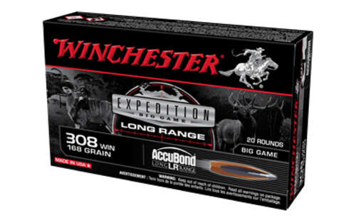 Ammunition Winchester Ammunition Big Game Long Range 308Win WIN 308WIN 168GR ACCUBOND LR 20/200